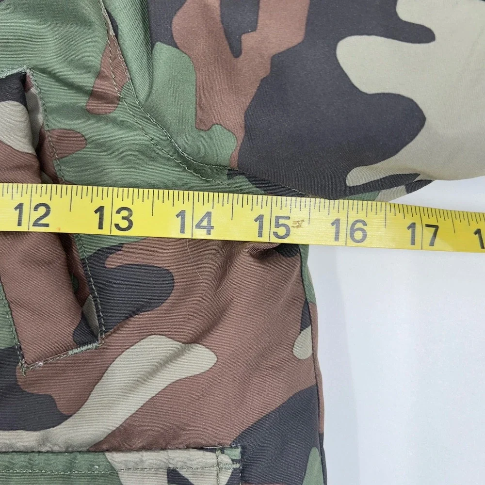 Polo Ralph Lauren Kids Parka Jacket Green Camo Faux Fur Hood Orange Lining 2/2T